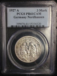 1927A ドイツ ワイマール 銀貨 ノルドハウゼン プルーフ